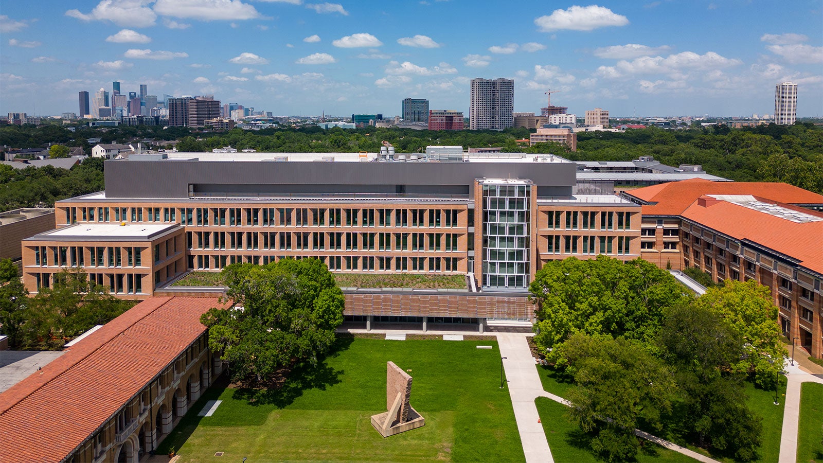 O'Connor building drone view