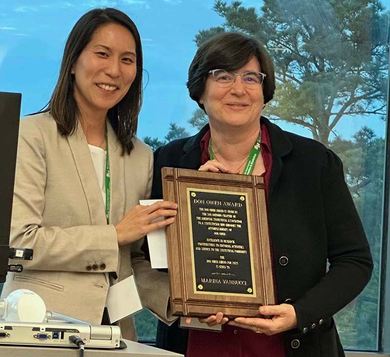 Dr. Marina Vannucci receives the prestigious 2025 Don Owen Award