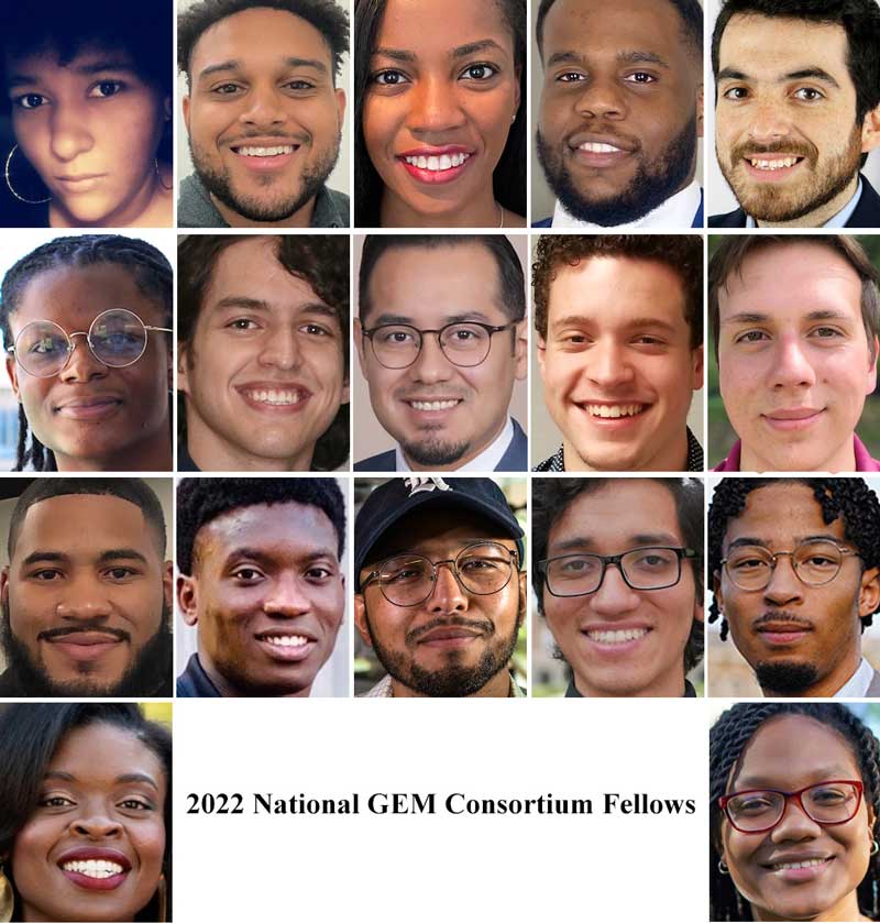 Composite of headshots of GEM Fellows