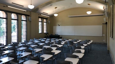 Classroom in the newly renovated Maxfield Hall