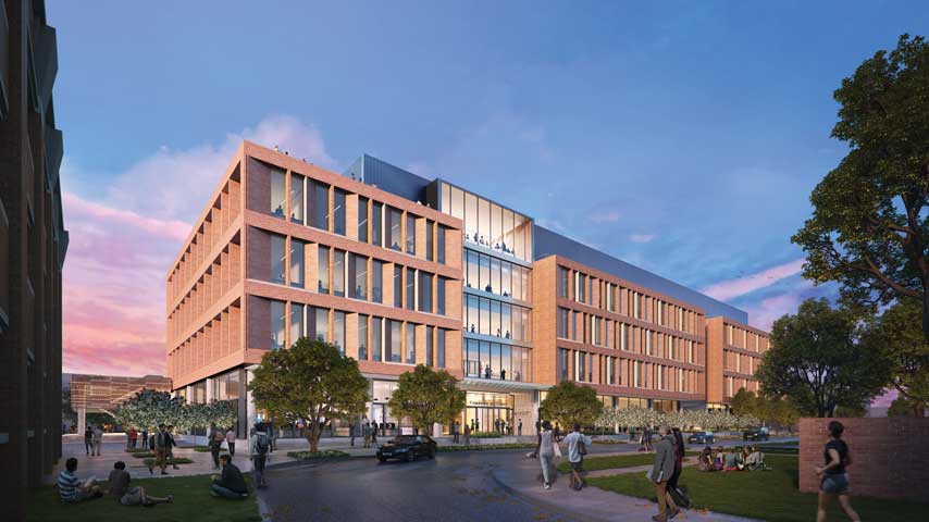 Architectural rendering of engineering and science building