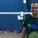 Atanu Purkayastha plays badminton 